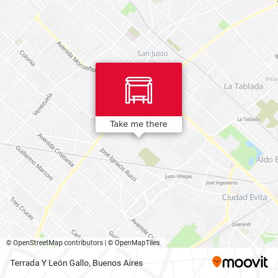 Terrada Y León Gallo map