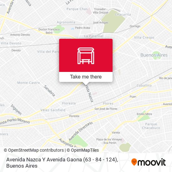 Avenida Nazca Y Avenida Gaona (63 - 84 - 124) map