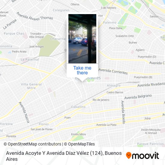 Avenida Acoyte Y Avenida Díaz Vélez (124) map