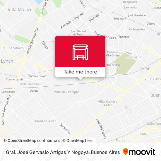 Gral. José Gervasio Artigas Y Nogoyá map