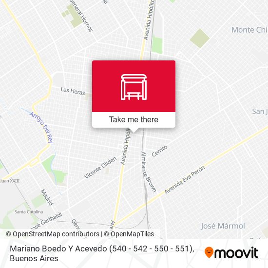 Mariano Boedo Y Acevedo (540 - 542 - 550 - 551) map