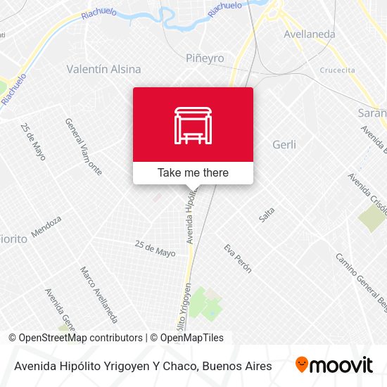 Avenida Hipólito Yrigoyen Y Chaco map