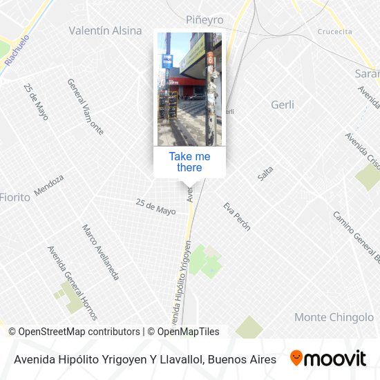 Avenida Hipólito Yrigoyen Y Llavallol map