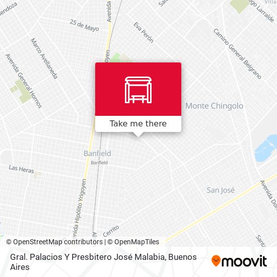 Gral. Palacios Y Presbitero José Malabia map
