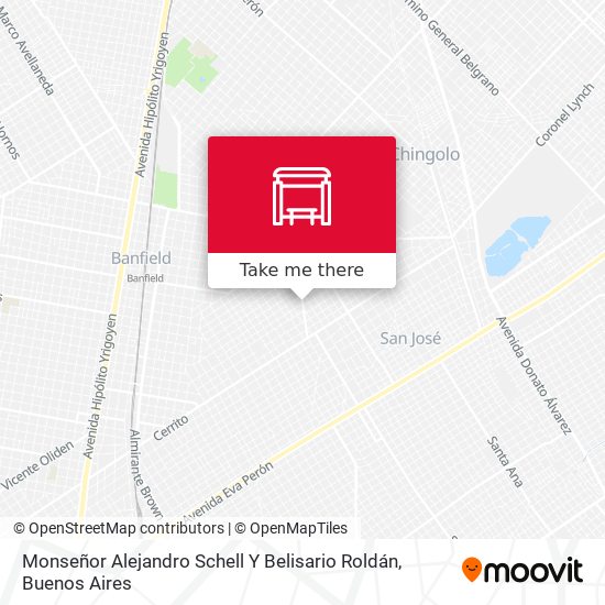 Monseñor Alejandro Schell Y Belisario Roldán map