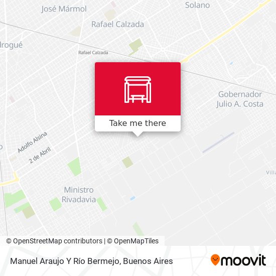 Manuel Araujo Y Río Bermejo map