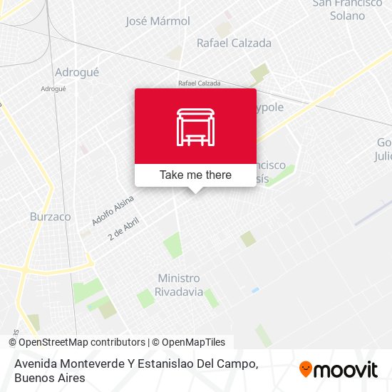 Mapa de Avenida Monteverde Y Estanislao Del Campo