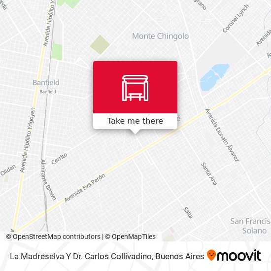 Mapa de La Madreselva Y Dr. Carlos Collivadino