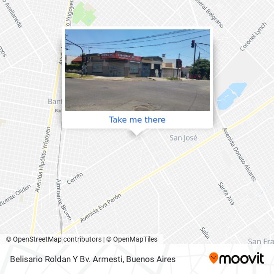 Belisario Roldan Y Bv. Armesti map