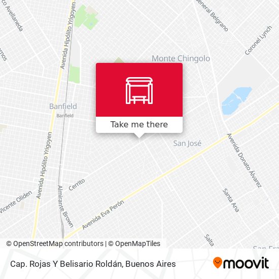 Cap. Rojas Y Belisario Roldán map