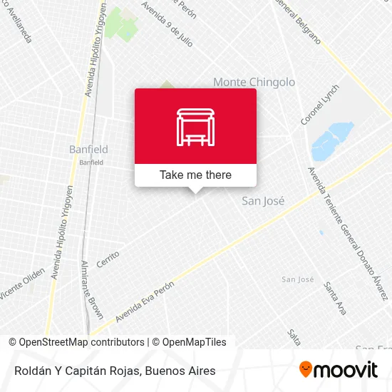 Roldán Y Capitán Rojas map