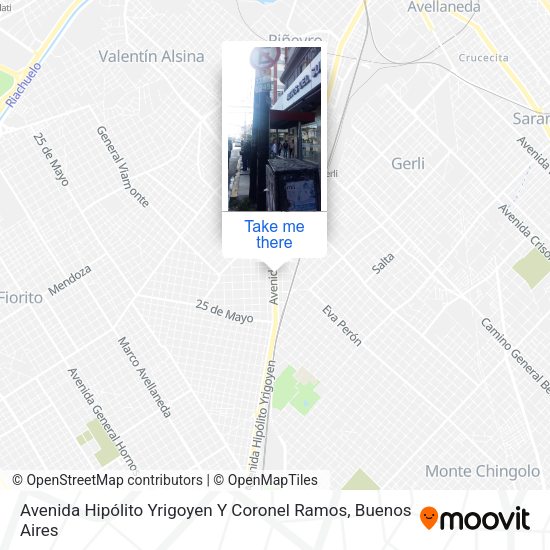 Mapa de Avenida Hipólito Yrigoyen Y Coronel Ramos