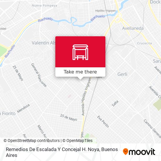 Mapa de Remedios De Escalada Y Concejal H. Noya