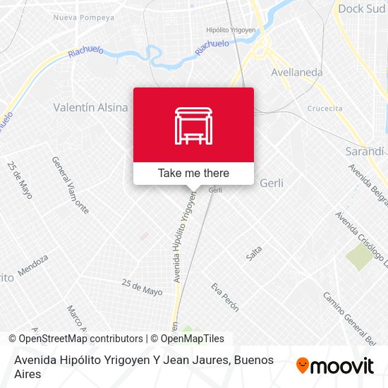 Mapa de Avenida Hipólito Yrigoyen Y Jean Jaures