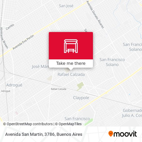 Mapa de Avenida San Martín, 3786