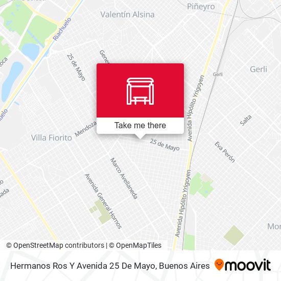 Hermanos Ros Y Avenida 25 De Mayo map