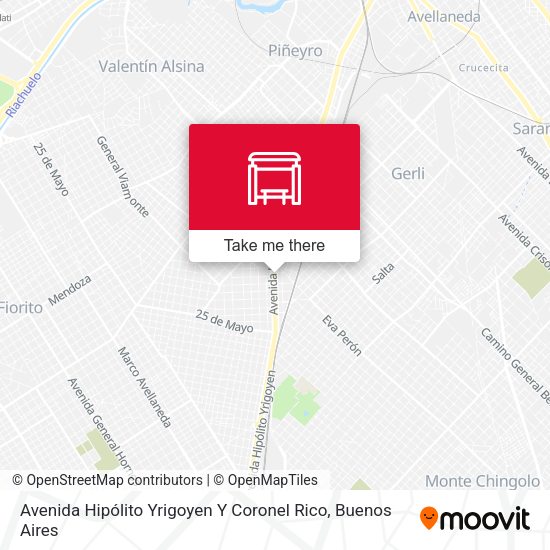 Mapa de Avenida Hipólito Yrigoyen Y Coronel Rico