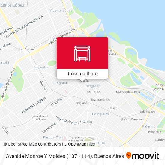 Avenida Monroe Y Moldes (107 - 114) map