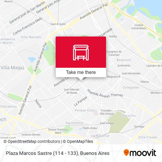 Mapa de Plaza Marcos Sastre (114 - 133)