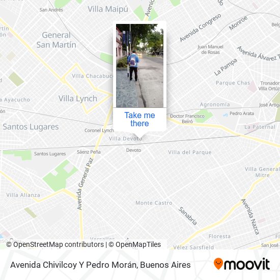 Avenida Chivilcoy Y Pedro Morán map
