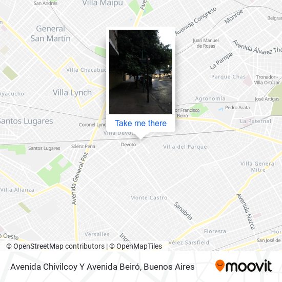 Mapa de Avenida Chivilcoy Y Avenida Beiró