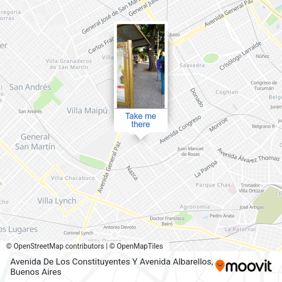 Mapa de Avenida De Los Constituyentes Y Avenida Albarellos