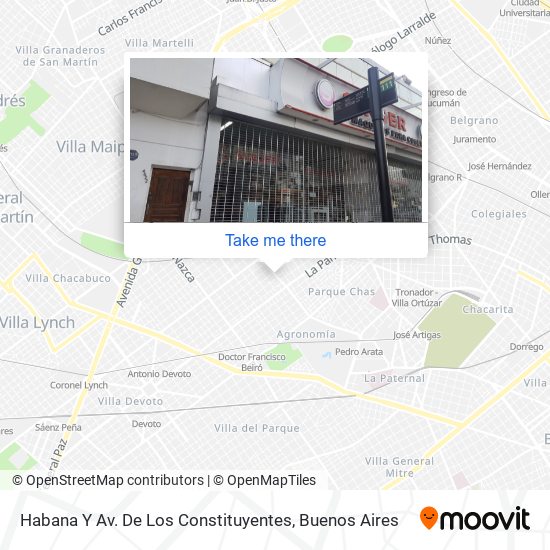 Mapa de Habana Y Av. De Los Constituyentes