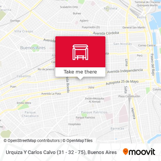 Urquiza Y Carlos Calvo (31 - 32 - 75) map