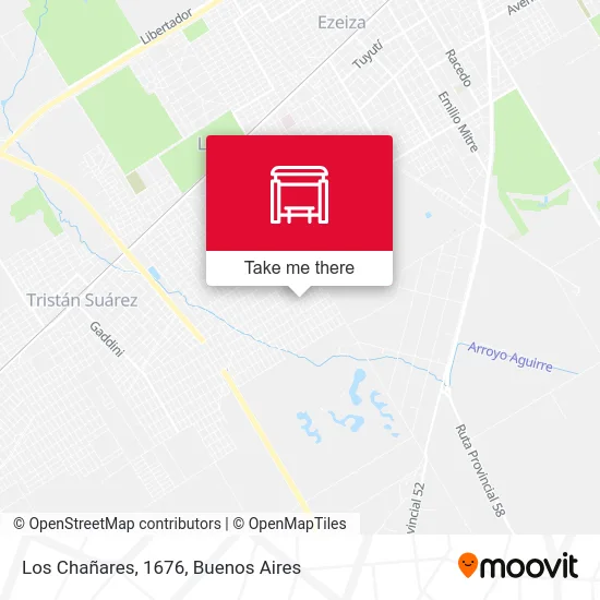 Los Chañares, 1676 map