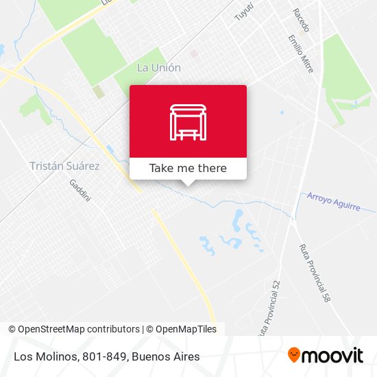 Los Molinos, 801-849 map