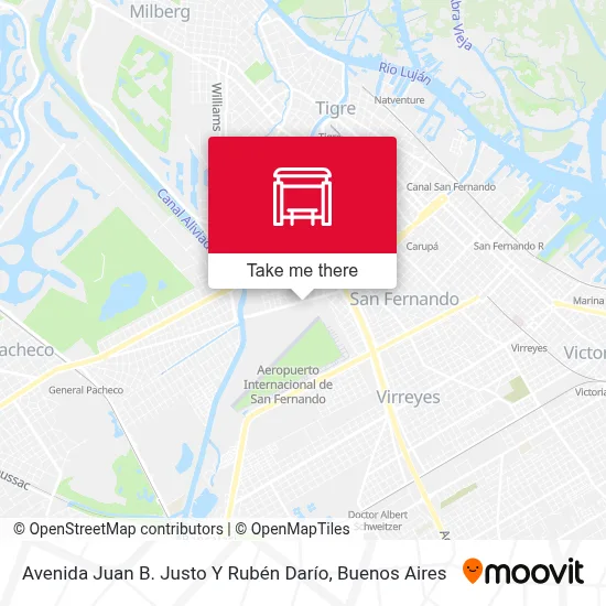 Avenida Juan B. Justo Y Rubén Darío map