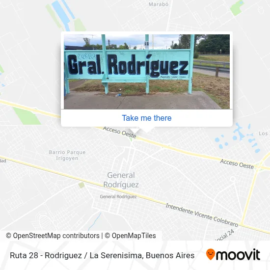 Ruta 28 - Rodriguez / La Serenisima map