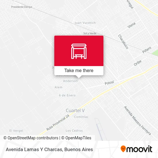 Avenida Lamas Y Charcas map