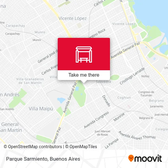 Parque Sarmiento map