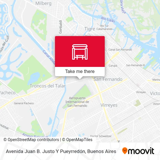 Avenida Juan B. Justo Y Pueyrredón map