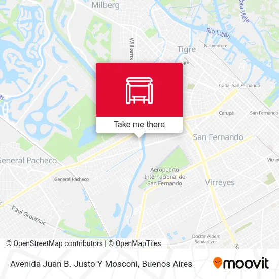 Avenida Juan B. Justo Y Mosconi map