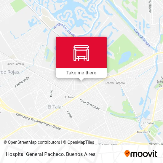Hospital General Pacheco map