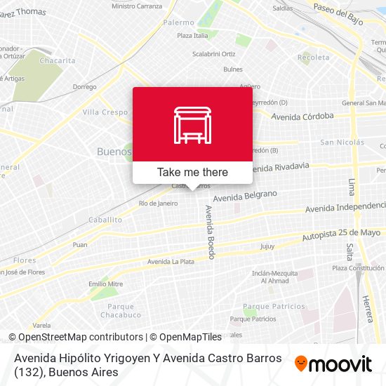 Mapa de Avenida Hipólito Yrigoyen Y Avenida Castro Barros (132)