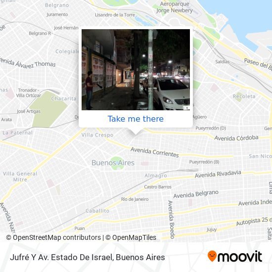 Jufré Y Av. Estado De Israel map