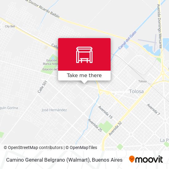 Camino General Belgrano (Walmart) map