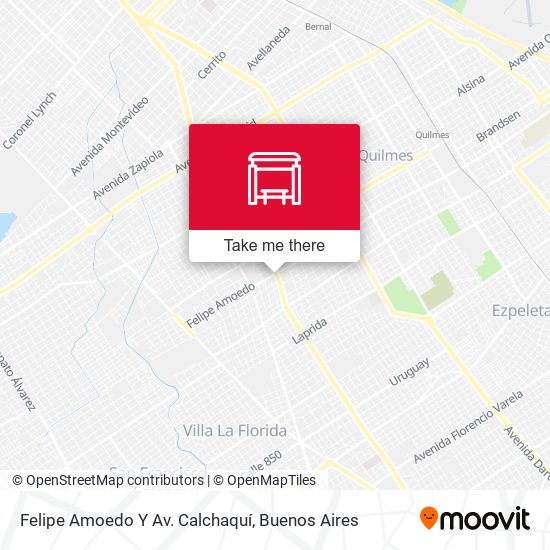 Felipe Amoedo Y Av. Calchaquí map