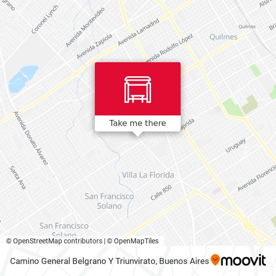 Mapa de Camino General Belgrano Y Triunvirato