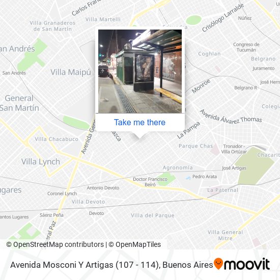 Avenida Mosconi Y Artigas (107 - 114) map