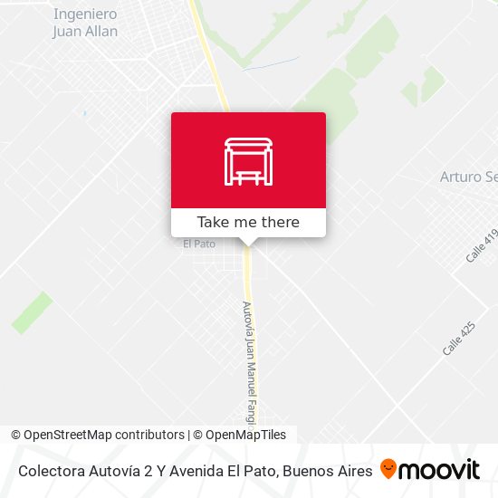 Mapa de Colectora Autovía 2 Y Avenida El Pato