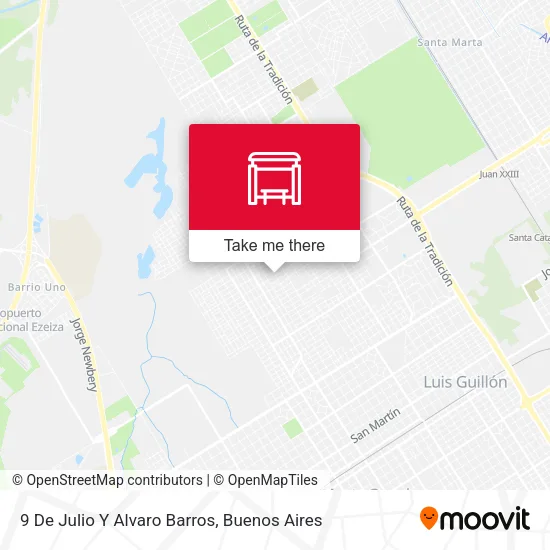 9 De Julio Y Alvaro Barros map