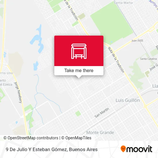 9 De Julio Y Esteban Gómez map