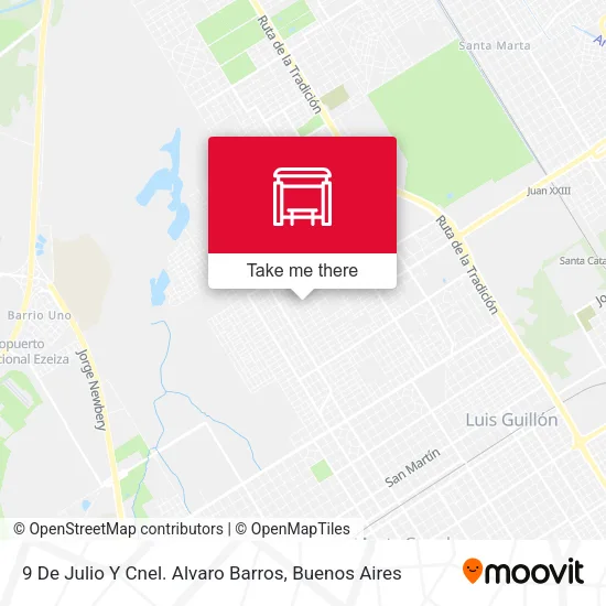 9 De Julio Y Cnel. Alvaro Barros map