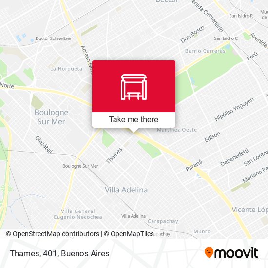 Mapa de Thames, 401