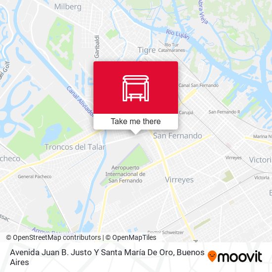 Avenida Juan B. Justo Y Santa María De Oro map