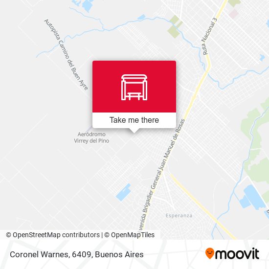 Coronel Warnes, 6409 map